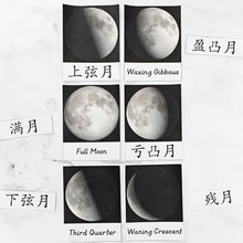 Load image into Gallery viewer, Montessori Moon Phase 3-Part Cards
