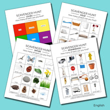 Load image into Gallery viewer, Fun Printable Scavenger Hunts (English, Chinese, or Korean)