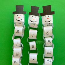 Load image into Gallery viewer, Paper Chain Snowman Christmas Countdown