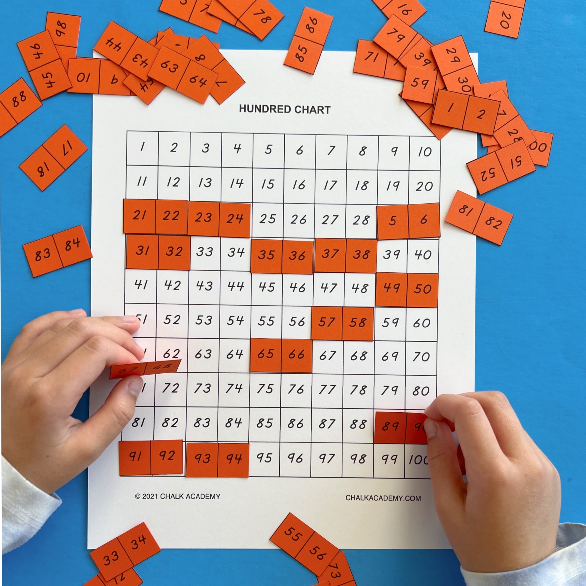 Hundred Chart (English, Chinese, or Korean) – Chalk Academy